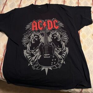 AC/DC Black Red Tee XXL 100% cotton